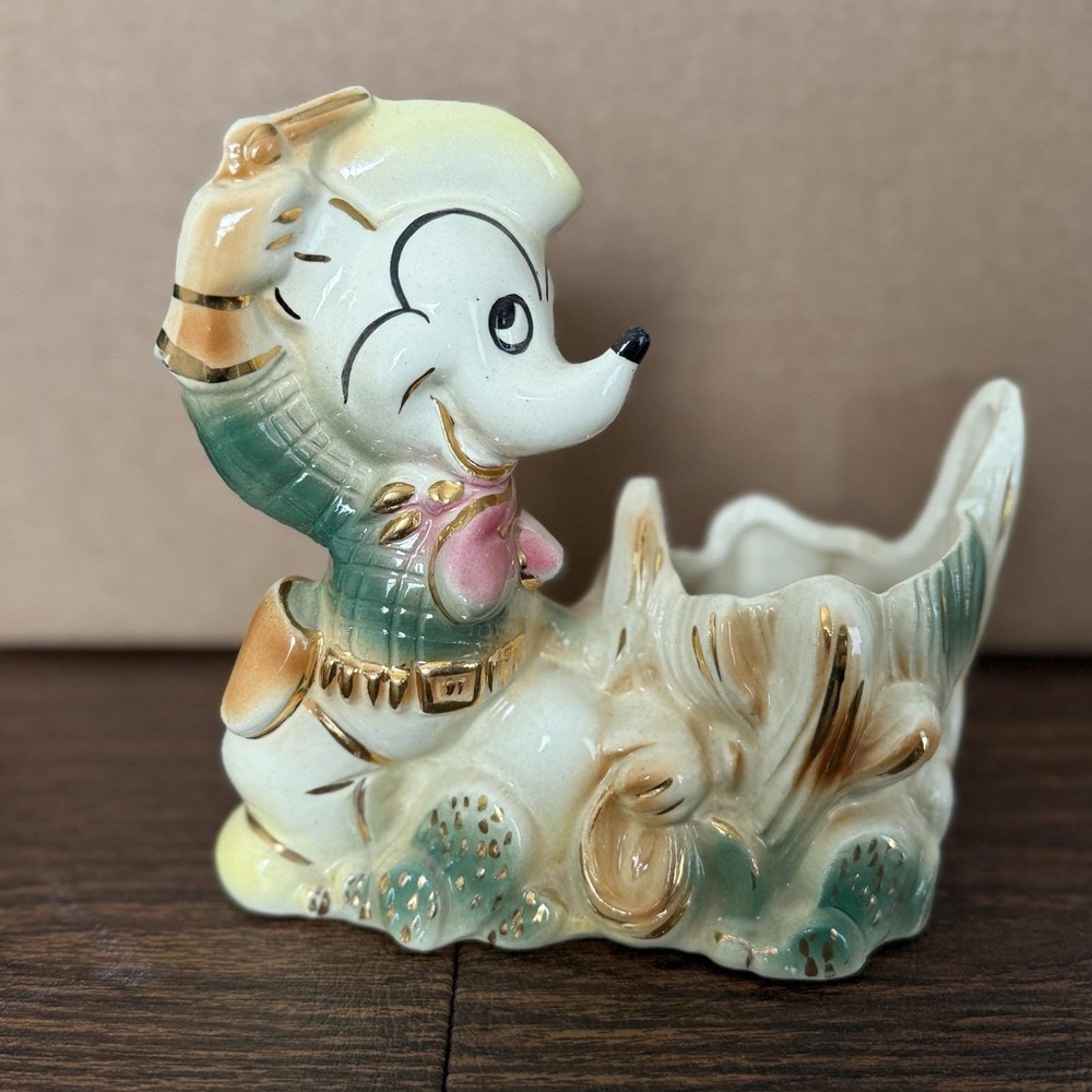 Vintage Mickey Mouse Planter Approx‎ 7" Long From Walt Disney Prod